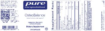 Pure Encapsulations OsteoBalance - supplement