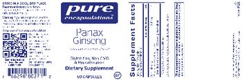 Pure Encapsulations Panax Ginseng - supplement