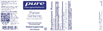 Pure Encapsulations Panax Ginseng - supplement
