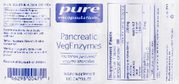 Pure Encapsulations Pancreatic VegEnzymes - supplement