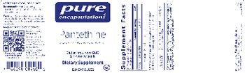 Pure Encapsulations Pantethine - supplement