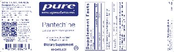 Pure Encapsulations Pantethine - supplement