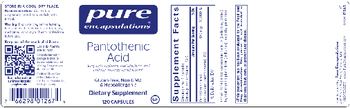 Pure Encapsulations Pantothenic Acid - supplement