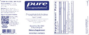 Pure Encapsulations Phosphatidylcholine (Sunflower) - supplement