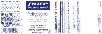 Pure Encapsulations Policosanol 20 mg - supplement