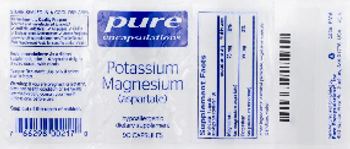 Pure Encapsulations Potassium Magnesium (Aspartate) - supplement