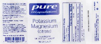 Pure Encapsulations Potassium Magnesium (Citrate) - supplement