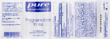 Pure Encapsulations Pregnenolone 10 mg - supplement