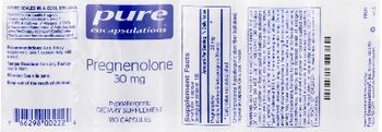 Pure Encapsulations Pregnenolone 30 mg - supplement