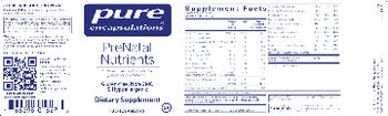 Pure Encapsulations PreNatal Nutrients - supplement