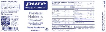 Pure Encapsulations PreNatal Nutrients - supplement