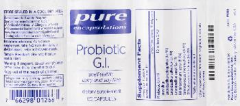 Pure Encapsulations Probiotic G.I. - supplement