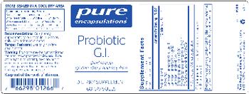 Pure Encapsulations Probiotic G.I. - supplement