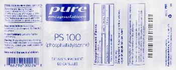 Pure Encapsulations PS 100 (Phosphatidylserine) - supplement