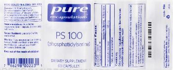 Pure Encapsulations PS 100 - supplement