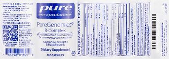 Pure Encapsulations PureGenomics B-Complex - supplement