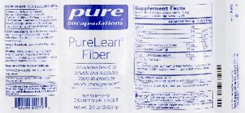 Pure Encapsulations PureLean Fiber - supplement