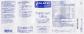 Pure Encapsulations PureLean Ultra Natural Vanilla Bean Flavor - supplement