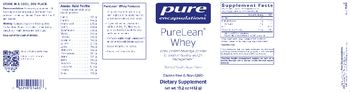 Pure Encapsulations PureLean Whey Natural Vanilla Bean Flavor - supplement