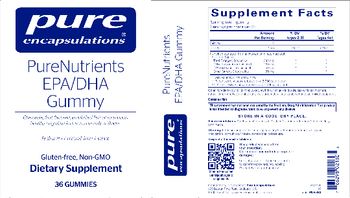 Pure Encapsulations PureNutrients EPA/DHA Gummy Natural Lemon-Lime Flavor - supplement