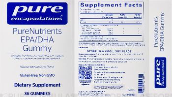 Pure Encapsulations PureNutrients EPA/DHA Gummy Natural Lemon-Lime Flavor - supplement