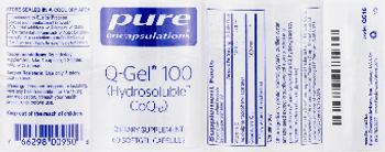 Pure Encapsulations Q-Gel 100 (Hydrosoluble CoQ10) - supplement