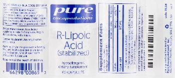 Pure Encapsulations R-Lipoic Acid (Stabilized) - supplement