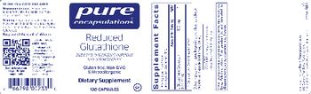 Pure Encapsulations Reduced Glutathione - supplement
