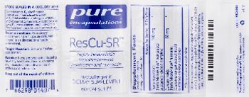 Pure Encapsulations ResCu-SR - supplement