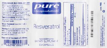 Pure Encapsulations Resveratrol - supplement