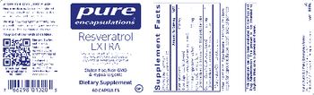 Pure Encapsulations Resveratrol Extra - supplement