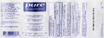 Pure Encapsulations Resveratrol VESIsorb - hypoallergenic supplement