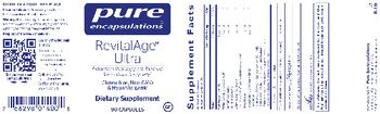 Pure Encapsulations RevitalAge Ultra - supplement