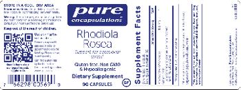 Pure Encapsulations Rhodiola Rosea - supplement