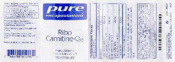 Pure Encapsulations Ribo Carnitine-Q10 - supplement