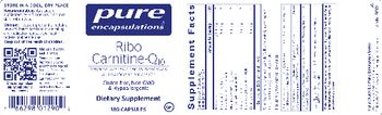 Pure Encapsulations Ribo Carnitine-Q10 - supplement