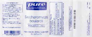 Pure Encapsulations Saccharomyces Boulardii - hypoallergenic supplement