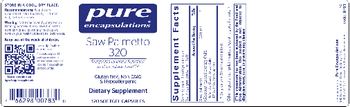 Pure Encapsulations Saw Palmetto 320 - supplement