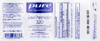 Pure Encapsulations Saw Palmetto 320 - supplement