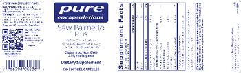 Pure Encapsulations Saw Palmetto Plus - supplement