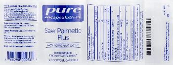 Pure Encapsulations Saw Palmetto Plus - supplement