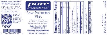 Pure Encapsulations Saw Palmetto Plus - supplement