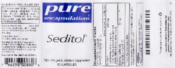 Pure Encapsulations Seditol - hypoallergenic supplement