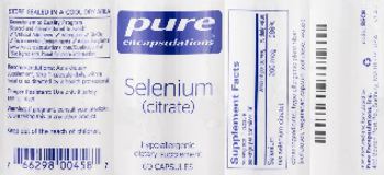 Pure Encapsulations Selenium (Citrate) - supplement