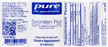Pure Encapsulations Sereniten Plus - supplement