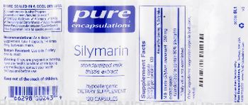 Pure Encapsulations Silymarin - supplement