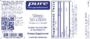 Pure Encapsulations Sleep Solution (Single Dose Liquid) - supplement