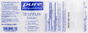 Pure Encapsulations Strontium (Citrate) - supplement