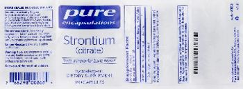 Pure Encapsulations Strontium (Citrate) - supplement