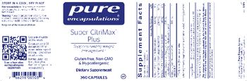 Pure Encapsulations Super CitriMax Plus - supplement